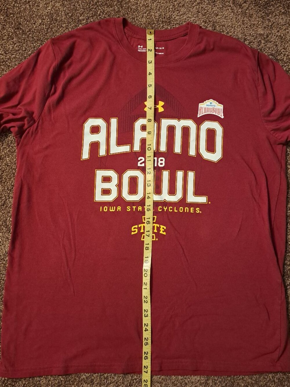 Under Armour Iowa State Cyclones 2018 Valero Alamo Bowl Loose Heatgear T-Shirt - Picture 5 of 5